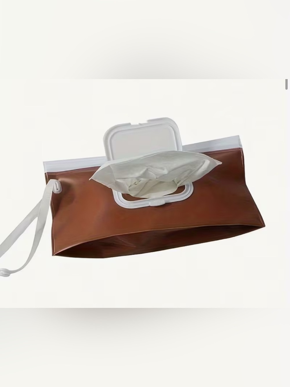 1-Travel Wipes Pouch Reusable with White Flip-Top Dispenser (RANDOM COLOR)